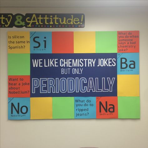 Science Bulletin Board Idea // lynndelynn@instagram Science Bulletin Board Ideas High School, Chemistry Bulletin Board Ideas, Chemistry Bulletin Boards, Display Board Ideas, Science Bulletin Board, High School Bulletin Boards, Bulletin Ideas, Science Bulletin Boards, Science Posters