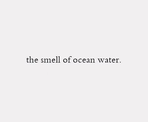 'The smell of ocean water'. Sea Aesthetic Quotes Short, Citations Instagram, Ocean Quotes, Beach Quotes, Summer Quotes, Caption Quotes, Ocean Water, Instagram Quotes, Short Quotes