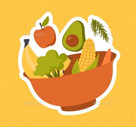 Healthy Food Sticker Healthy Food Stickers, Food Stickers, Food Items, Digital Sticker, Sticker Design, Graphic Sweatshirt, Nutrition, Healthy Recipes, Clip Art