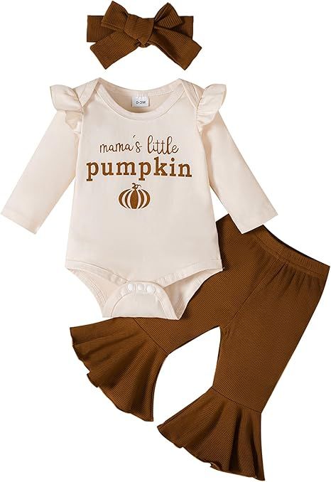 Package Includes: 1* baby girl pumpkin romper + 1* baby girl flared pants +1* baby girl headband Newborn Halloween Outfits, Baby Pumpkin Costume, Twin Baby Clothes, Newborn Halloween, Girls Halloween Outfits, Pumpkin Outfit