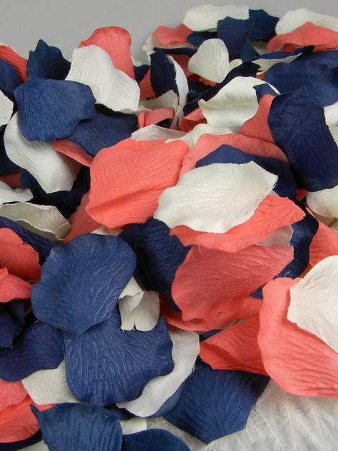 Navy Coral Wedding, Coral Navy Blue Wedding, Coral And Navy Blue Bouquet, Wedding Colors Navy, Navy Blue And Coral Wedding Invitations, Navy Blue And Peach Wedding Invitations, Blue Coral Weddings, Coral Wedding Colors, Navy And Coral