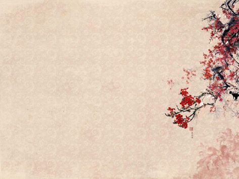 Asian Background Wallpaper Japanese Background, Asian Wallpaper, Desktop Wallpaper Art, Powerpoint Background Design, Powerpoint Themes, Beautiful Flowers Wallpapers, Flower Template, Plum Blossom, Background Pictures