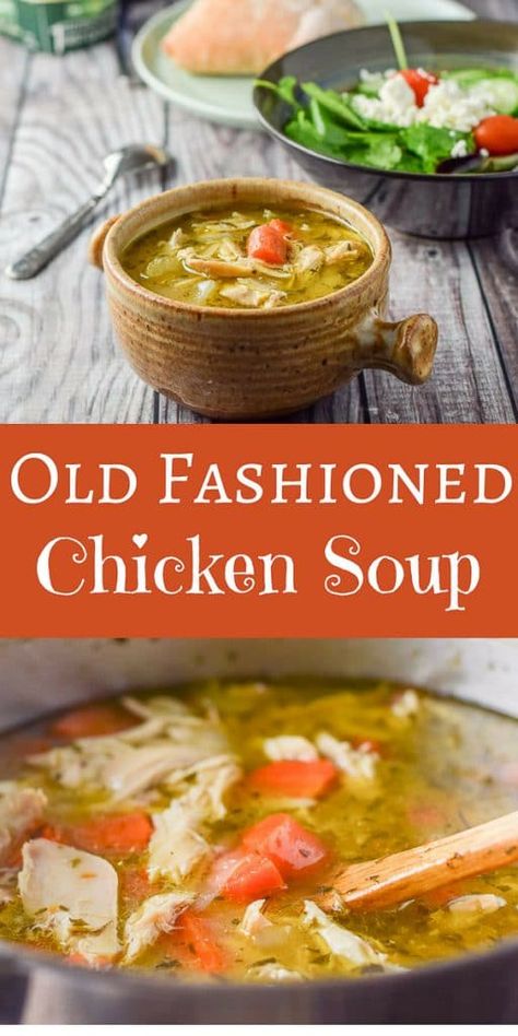 Chicken Soup Crockpot, Chicken Soup Recipes Homemade, Chicken Soup Recipes Easy, Soup Dishes, Chicken Vegetable Soup Recipes, Easy Chicken Soup, Crockpot Soups, Homemade Chicken Soup, Vegetable Soup With Chicken