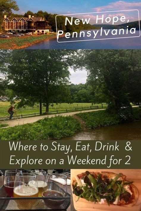 Plan a kid-free couples weekend in New Hope, PA. Here are inns, restaurants and things to do around this Bucks County town a short drive from New York City and Philadelphia. #NewHope, #BucksCounty, #Pennsylvania #weekend #getaway #couple #romantic #restaurants, #inns #thingstodo #inspirationtion Doylestown Pennsylvania, Travel Therapy, New Hope Pennsylvania, Doylestown Pa, Couples Things To Do, Bucks County Pennsylvania, Cauliflower Potatoes, Romantic Restaurants, Couples Weekend