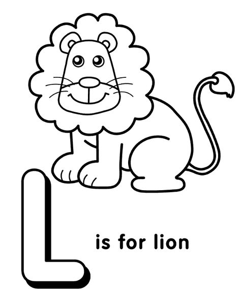 L For Lion, L Coloring Pages, L Is For Lion, Lion Coloring, Jungle King, Letter A Coloring Pages, Coloring Letters, Lion Coloring Pages, Free Printable Coloring Sheets