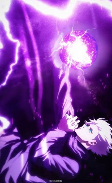 Gojo Using Purple, Gojo Hollow Purple 200%, Gojo Hollow Purple Manga, Gojo Satoru Purple, Gojo Satoru Hollow Purple, Gojo Purple, Gojo Hollow Purple, Gojo Tattoo, Hollow Purple