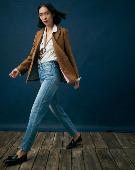 Women's New Arrivals : Dresses, Shoes & More | J.Crew Jcrew Style Inspiration, J Crew Looks, Jcrew Style, Jcrew Fall, Rustic Outfits, Blazer Outfits Casual, Transitional Dressing, J Crew Style, Model Looks