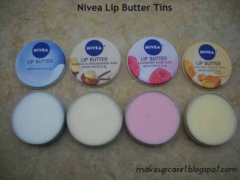 nivea lip butter tins Nivea Lip Butter, Nivea Lip Balm, Lip Balm Collection, Caramel Creams, Lip Cosmetics, Bath And Body Works Perfume, Shower Skin Care, Strawberry Blonde Hair, Nail Growth