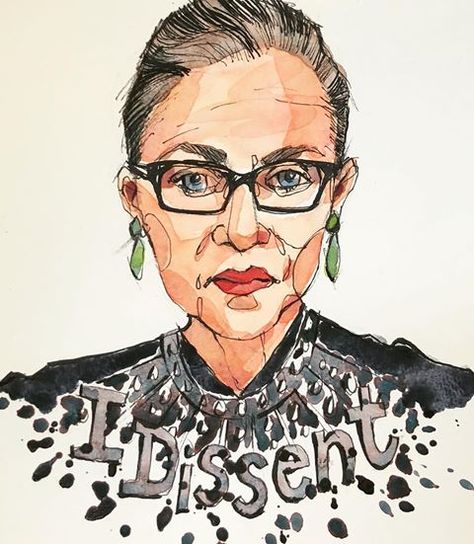 Ruth Bader Ginsburg Art, Ruth Ginsberg, Rbg Art, Healthy Snacks For Preschoolers, Snacks For Preschoolers, Ruth Bader Ginsberg, Justice Ruth Bader Ginsburg, Women Rights, Notorious Rbg