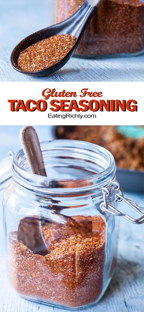 How to Make Gluten Free Taco Seasoning #recipe #recipeideas #spice #cooking #flavor #tacotuesday #taco Gluten Free Taco, Gluten Free Taco Seasoning, Walking Tacos, Taco Seasoning Recipe, Paleo Meal Plan, Seasoning Recipe, Food Substitutions, Seasoning Recipes, Taco Seasoning