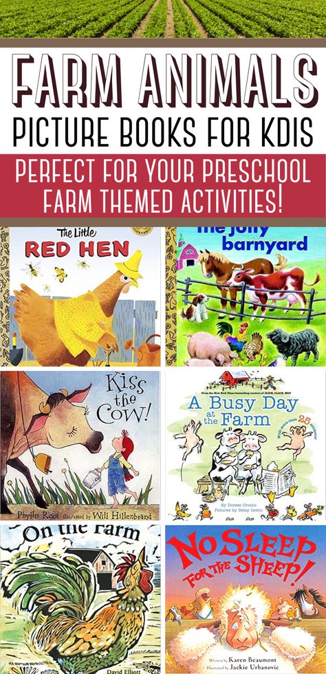 30 awesome farm animal books for preschoolers! These are great for kids of all ages who are learning about animals and life on the farm! #picturebooks #preschoolbooks #homeschoolprek Learning About Animals, Books For Preschool, Farm Animals Pictures, Books For Preschoolers, Farm Animals Activities, Farm Books, Life On The Farm, Farm Preschool, Farm Day