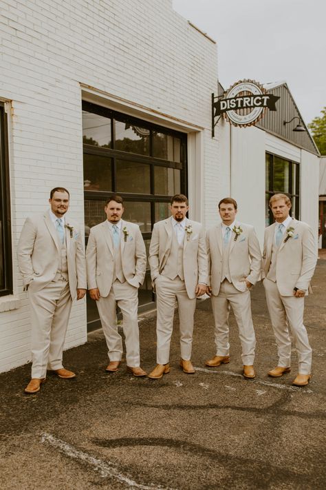 Tan Tux Wedding, Groom And Groomsmen Photos, Tan Tux, Tan Groomsmen, Groomsmen Photos, Groom And Groomsmen, Wedding Pics, The Boys, Future Wedding