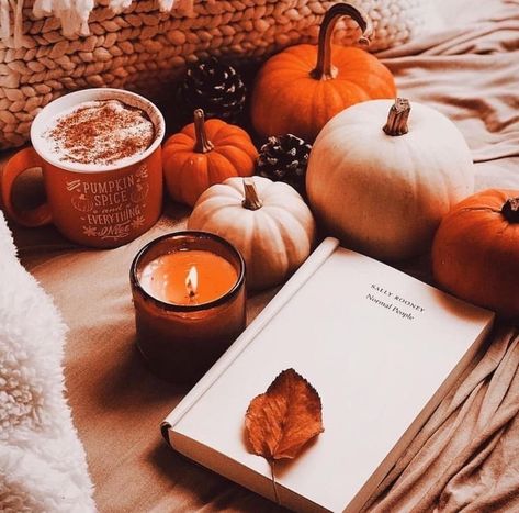 Pumpkins And Candles, Cute Fall Wallpaper, Iphone Wallpaper Fall, Happy October, Fall Background, October 1st, Aesthetic Coffee, Fall Feels, Autumn Coffee