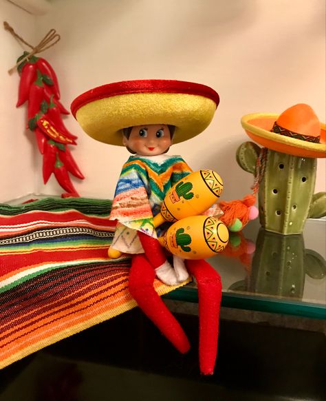 Mexican Elf On The Shelf, Vintage Tv Ads, Bad Elf, Elf Activities, Elf On The Shelf Ideas, Vintage Tv, Activity Ideas, Mexican Style, Shelf Ideas