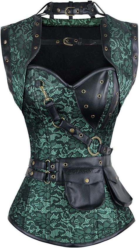 Chica Punk, Corset Steampunk, Mode Steampunk, Retro Goth, Purple Corset, Top Bustier, Steampunk Corset, Jane Clothing, Steel Boned Corsets