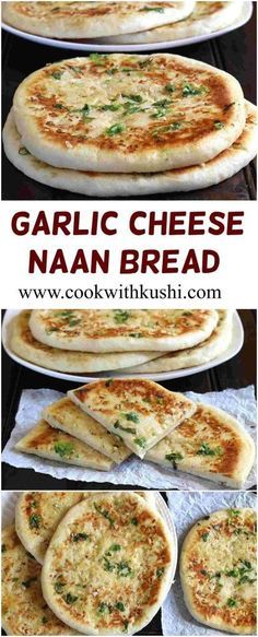 Garlic Cheese Naan, Cheese Naan, Recipes With Naan Bread, Naan Recipe, Garlic Cheese, Flat Bread, Naan Bread, Snacks Für Party, Indian Cooking