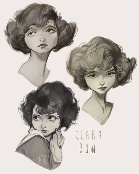 Went on a nostalgia spree! These are portraits of Clara Bow, an actress from the 20s who had the flapper look :) . . . #art #artistsofinstagram #illustration #drawing #sketch #loish #digitalart #digitalpainting #clarabow #flapper #theroaring20s #madewithwacom Bd Art, Clara Bow, Drawing Styles, Arte Sketchbook, Arte Inspo, Illustration Character Design, Character Design References, Drawing Sketch, Illustration Drawing