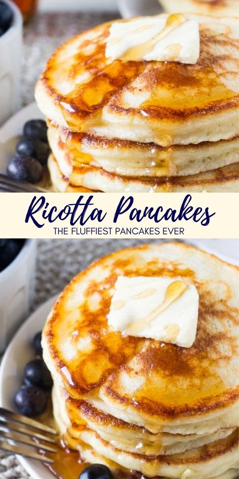 French Toast With Ricotta Cheese, Healthy Ricotta Pancakes, Pancakes With Ricotta Cheese, Riccota Cheese Pancakes, Ricotta Oatmeal Pancakes, Ricotta Protein Pancakes, Ricotta Pancakes Gluten Free, Ricotta Cheese Pancake Recipes, Pumpkin Ricotta Pancakes