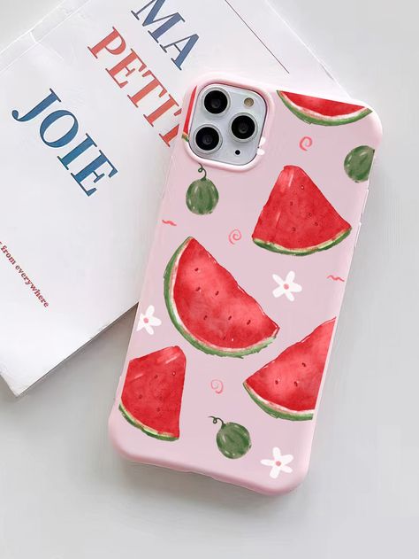 Multicolor    TPU Fruit&Vegetable Phone Cases    Phone/Pad Accessories Collage Iphone Case, Diy Phone Case Design, Watermelon Designs, Collage Iphone, Watermelon Pattern, White Phone Case, Phone Cases Marble, Pink Phone Cases, Halloween Cartoons