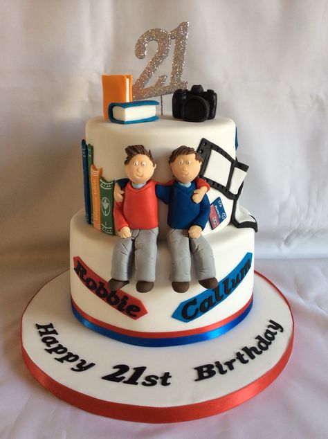 2 tier cake for twins Cake Designs For Twins, Twin Birthday Cakes For Adults, Bff Party, Graduation Cake Designs, Half Birthday Cakes, Twin Birthday Cakes, Cake Designs For Kids, Twins Cake, 2 Tier Cake