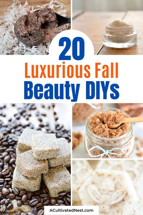 20 Luxurious Fall Beauty DIYs- The weather is cooling down, so here are some luxurious fall beauty DIYs to keep your skin feeling and looking great despite the harsh fall and winter weather! | DIY sugar scrubs, DIY body scrubs, homemade beauty products, #beautyDIY #homemadeBeautyProdcuts #DIY #sugarScrubs #ACultivatedNest Body Scrubs Homemade, Diy Sugar Scrubs, Scrubs Diy, Diy Body Scrubs, Nest Diy, Diy Cinnamon, Natural Sugar Scrubs, Autumn Diy, Autumn Skincare