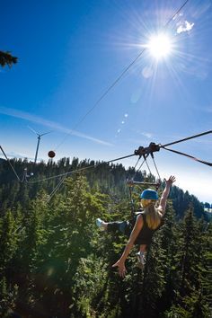 Nothing like Ziplining on a gorgeous sunny day.  Only at Grouse Mountain, Vancouver. Grouse Mountain Vancouver, Grouse Mountain, Zip Lining, Zip Line, Gap Year, Summer Bucket Lists, Summer Bucket List, Summer Bucket, Summer Dream