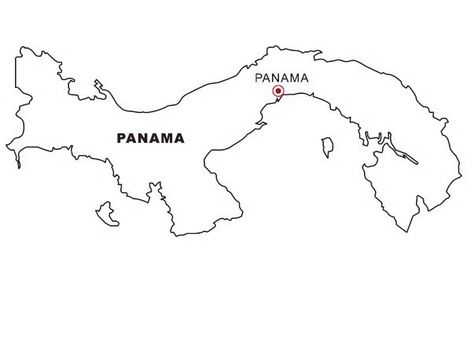 Panama Map Coloring Page Panama Tattoo, Panama Map, Map Of Panama, Isthmus Of Panama, Senior Jeans, November Holidays, Map Tattoos, Yoga Design, National Symbols