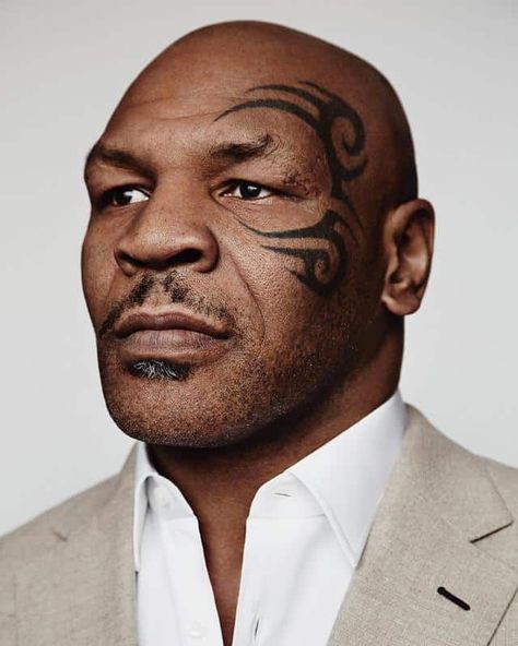 Mike Tyson Face Tattoo Mike Tyson Drawing, Mike Tyson Portrait, Mike Tyson Face Tattoo, Mike Tyson Tattoo, Kali Tattoo, Iron Mike, Tupac Pictures, Christian Sleeve Tattoo, Facial Tattoos