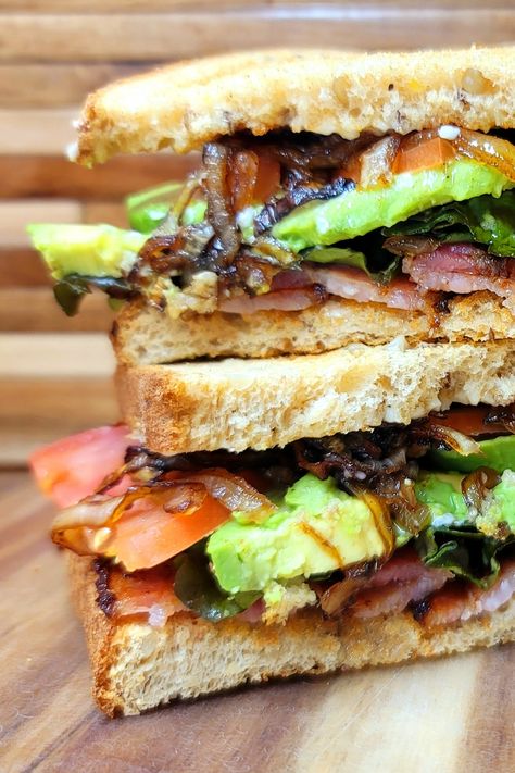 Unique Blt Sandwich, Elevated Blt Sandwich, Tortilla Sandwiches, Ultimate Blt Sandwich, Recipes Tortilla, Sandwich Blt, Muffuletta Recipe, Blt Sandwiches, Caramalized Onions