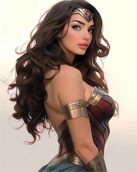 Wonder Woman Fan Art, Prompt Engineer, Wonder Woman Movie, Wonder Woman Art, Gal Gadot Wonder Woman, Univers Dc, Female Superhero, Superman Wonder Woman, Comics Girl