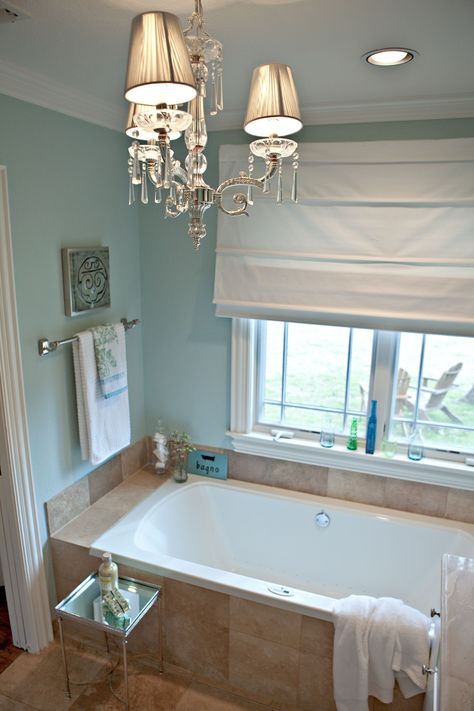 sherwin williams color rain drop | studio | ten | 25 » sherwin williams rain washed Bathroom Beige Tile, Rustic Glam Living Room, Rustic Bathroom Mirrors, Primary Bath, House Of Turquoise, Sherwin Williams Colors, Glam Living Room, Beige Tile, Beige Bathroom