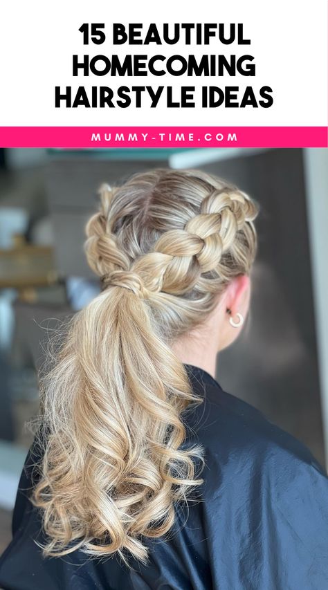 💁‍♀️ Elevate your homecoming look with these stunning hairstyle ideas! Whether you prefer a classic bun or loose curls, we've got the perfect inspiration for you. Check out our top picks and save this pin for your next event! 🌟🎉 Messy Bun Updo, Donut Bun Hairstyles, Classic Bun, French Braid Updo, Mini Hair Bows, Dresses Hairstyles, Hair Tuck, Wavy Ponytail, Homecoming Ideas