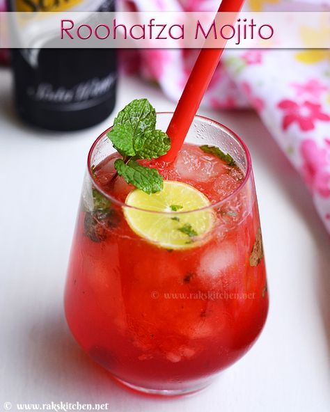 Learn how to make South Indian recipes, North Indian recipes and eggless baking recipes with step by step pictures and videos! Roohafza Drink, Indian Mocktail Recipe, Fresh Drink Recipes, Lemon Bar, Indian Drinks, North Indian Recipes, Fresh Drinks, Summer Drink Recipes, Mojito Recipe