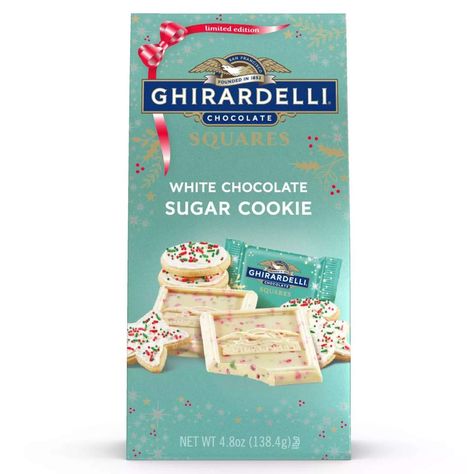 Cookie Squares, Ghirardelli Chocolate Squares, Holiday Sugar Cookies, White Chocolate Candy, Chocolate Sugar Cookies, Ghirardelli Chocolate, Chocolate Squares, Peppermint Bark, Delicious Chocolate