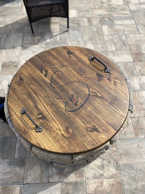 Custom Fire Pit Table Top Cover 24 44 | Etsy Diy Fire Pit Table, Fire Pit Sphere, Fire Pit Table Cover, Fire Pit Table Top, Table Top Covers, Custom Fire Pit, Fire Pit Landscaping, Fire Pit Cover, Patio Fire Pit