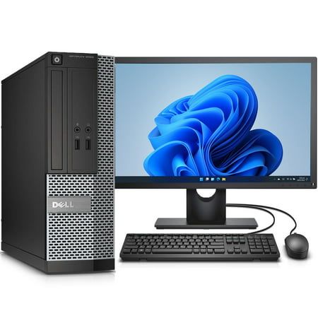 Built around a powerful Intel Core i7 processor, Dell's OptiPlex Small Form Factor Desktop Computer is a secure and manageable commercial desktop that helps enterprises, schools, and offices deliver technology and versatility. It's also good for everyday tasks like browsing the web, sending emails, creating documents, and watching videos. The integrated Intel HD Graphics produces a crisp, clean image and supports a variety of monitors thanks to its two DisplayPort and one VGA connection outputs. Pc Tower, Dell Desktop, Hd Graphics, Intel Processors, Optical Drives, Watching Videos, Keyboard And Mouse, Computer System, Small Office