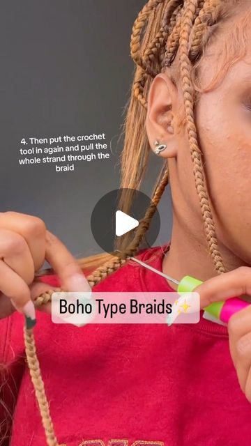 34K views · 2.4K likes | Link to the hair beauty world✨ on Instagram: "Method to turn regular knotless braids into BOHO✨ Cr TT 1makaylajanae Follow for more about hair🙌 🌿𝗦𝗽𝗿𝗶𝗻𝗴 𝗦𝗮𝗹𝗲, 𝗨𝗽 𝘁𝗼 $𝟲𝟬 𝗼𝗳𝗳 ❤️𝟒 𝐢𝐧𝐭𝐞𝐫𝐞𝐬𝐭—𝐟𝐫𝐞𝐞 𝐩𝐚𝐲𝐦𝐞𝐧𝐭 𝐰𝐢𝐭𝐡 𝐊𝐥𝐚𝐫𝐧𝐚 @linktohairofficial . . . #linktohair#kinkyhair#kinkystraight#kinkycurly#gluelesswig#4chairstyles#4chair#hdlace#hdlacewig#trendy#wigslay#lacewigs#hairinspo#wigs#hairstyle#blackgirlmagic#hairtutorial#viralwig#viral#explore#explorepage#tiktok#hairextensions#tips#hairdo#trending#fyp#domyhair#diy#braidstyles" How To Do Boho Braids, Diy Boho Braids, Boho Braids Tutorial, Hair Up Braid, Hairstyles Knotless Braids, Boho Braids Hairstyles, Wigs Hairstyle, Boho Braided Hairstyles, Hair Spring