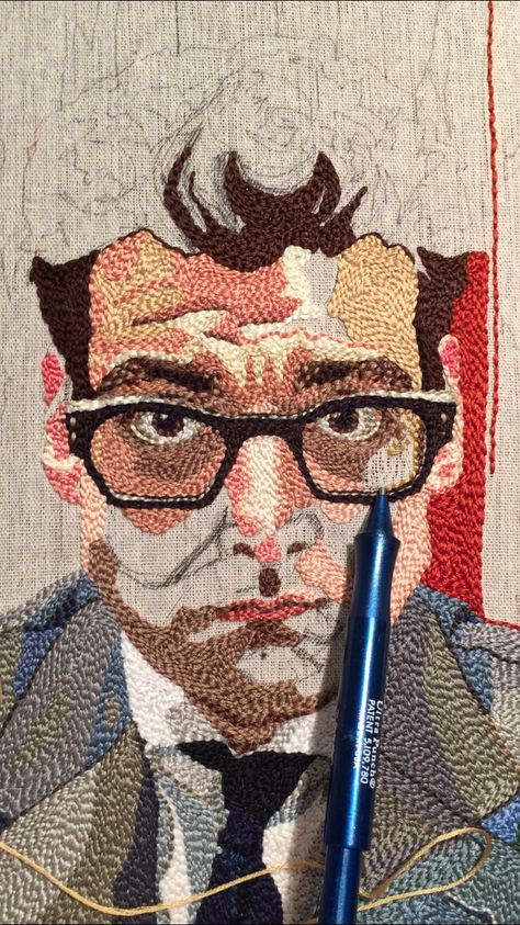 Modern Punch Needle Art, Embroidery Portfolio, Tufting Art, Modern Needlepoint, Embroidery Portrait, Mini Rugs, Weavers Cloth, With My Love, Needle Embroidery