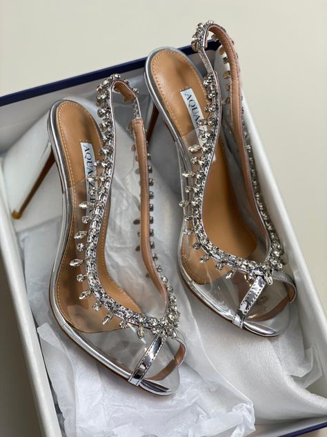 Crystals Aesthetic, Aquazzura Heels, Luxury Heels, Fashion Shoes Heels, Shoes Heels Classy, Shoe Wishlist, Prom Heels, Party Heels, Heels Classy