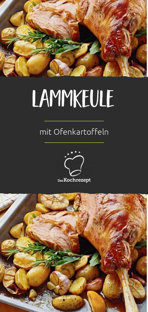 Für das festliche Oster-Menü ist eine zarte Lammkeule mit leckeren Ofenkartoffeln genau das Richtige! Ein ganz besonderes Festessen für die ganze Familie. #daskochrezept #lamm #lammkeule Roast Beef Crock Pot Recipes, Quick Beef Recipes, Meatloaf Recipes Healthy, Crockpot Roast Recipes, Plats Healthy, Healthy Meats, Easter Dinner Recipes, Healthy Weeknight Dinners, Meat Appetizers