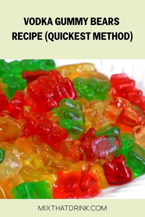 Vodka Gummy Bears Recipe (Quickest Method) Vodka Gummy Bears Recipe, Alcohol Gummy Bears, Drunken Gummy Bears, Gummy Bear Shots, Gummy Bears Recipe, Vodka Gummy Bears, How To Make Vodka, Jello Shots Vodka, Homemade Alcohol