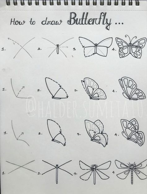 Butterfly Drawing Tutorial Step By Step, East Butterfly Drawings, Draw A Butterfly Step By Step, Easy Butterfly Drawing Step By Step, How To Draw Butterfly Step By Step Easy, Butterfly Sketch Step By Step, How To Draw A Butterfly Step By Step, How To Draw Butterflies, Flowers Drawing Step By Step