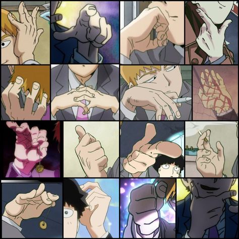 Stylized Hands Reference, Hand Shushing Reference, Hand Gestures Reference, Hands Stylized, Basic Poses, Hand References, Arataka Reigen, Anime Hands, Hand Gestures