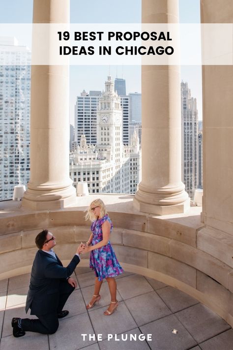 Thinking of proposing in the Windy City? Here's our list of the best places to pop the question in Chicago, with perfect settings for every type of person. Proposal Ideas Chicago, Chicago Proposal Ideas, Proposal Destinations, Best Proposal Ideas, Chicago Proposal, Girlfriend Proposal, Proposal Spots, Winter Proposal, Best Places To Propose