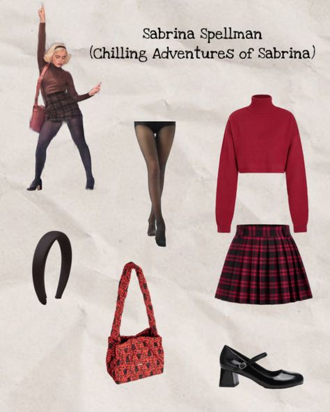 Sabrina Spellman (Chilling Adventures of Sabrina) outfit Sabrina Chilling Adventures Outfits, Sabrina Spellman Inspired Outfits, Sabrina Spellman Costume, Chilling Adventures Of Sabrina Outfits, Sabrina Morningstar, Sabrina Costume, Sabrina Spellman Outfit, Sabrina Spellman Style, Sabrina Witch