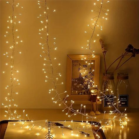 100 Led Waterproof Copper Wire Firecracker String Lights For Outdoor Indoor Party, Christmas, Garden, Garland, Garden, Wedding Decoration - Temu Switzerland Cluster Christmas Lights, Icicle Lights Outdoor, Copper Wire Fairy Lights, Christmas Tree Fairy, Starry String Lights, Twinkle String Lights, Diy String Lights, Lighted Wreaths, Indoor Tree