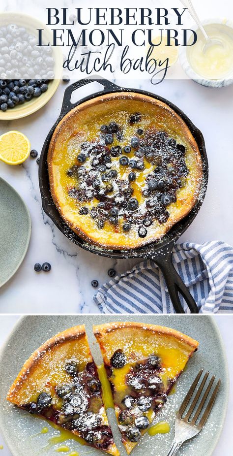 Blueberry Lemon Curd, Blueberry Dutch Baby, Family Vegetarian Meals, Healthy 2024, Apartment Recipes, Dutch Baby Recipe, Homemade Lemon Curd, Fancy Breakfast, Breakfast Recipies