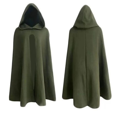 Men's Medieval Hooded Cloak Men Women Ancient Hunter Archer Wizard Cosplay Costume Ranger Cape Pirate Wizard, Medieval Hunter, Cloak Medieval, Dungeons And Dragons Decor, Medieval Cloak, Cape Outfit, Dungeons And Dragons Figures, Dragons Clothes, Cape Cloak