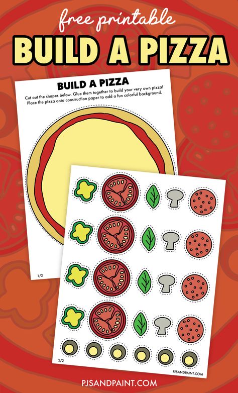 build a pizza craft Build A Pizza Printable Free, Pizza Day Preschool, Pizza Restaurant Dramatic Play, Crazy Pizza Day Book Activities, Spaghetti Crafts For Kids, Build A Pizza Printable, Make A Pizza Printable, Pizza Toppings Printable For Kids, Pizza Dramatic Play Printables Free