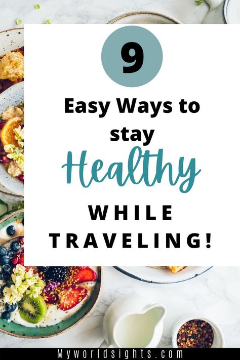 Staying healthy while traveling: Easy health tips for travelers including healthy travel food, ways to exercise while traveling, and other healthy habits to follow while on vacation! Healthy Travel Food, How To Be Healthy, Healthy Travel Snacks, Natural Skin Care Ingredients, Vacation Meals, Travel Snacks, Ways To Stay Healthy, Healthy Travel, Women Health Care